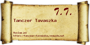 Tanczer Tavaszka névjegykártya